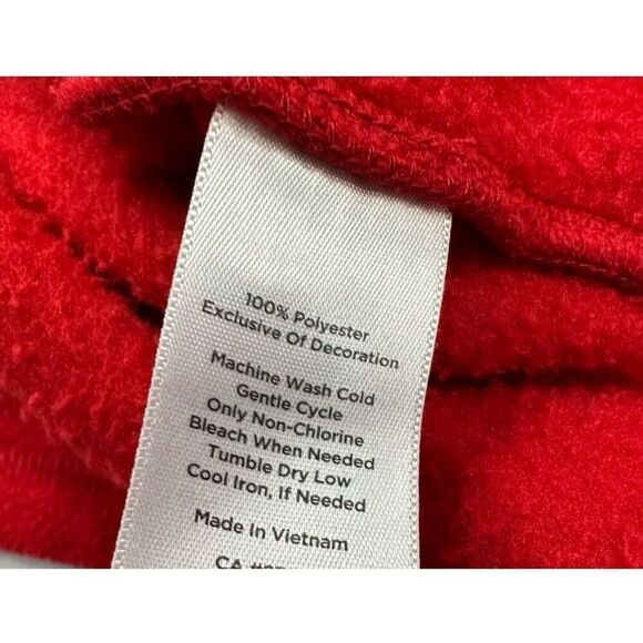 Talbots Womens Jacket Size L Red Quilted Details Fleece Pockets‎ Warm Cozy - Picture 9 of 9
